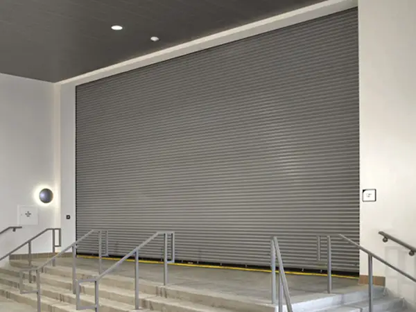 A modern black garage door in Chicago